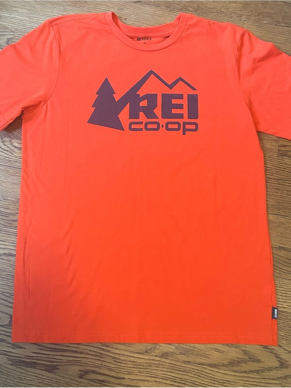 REI Co-op Bright Orange Short Sleeve Logo Tee